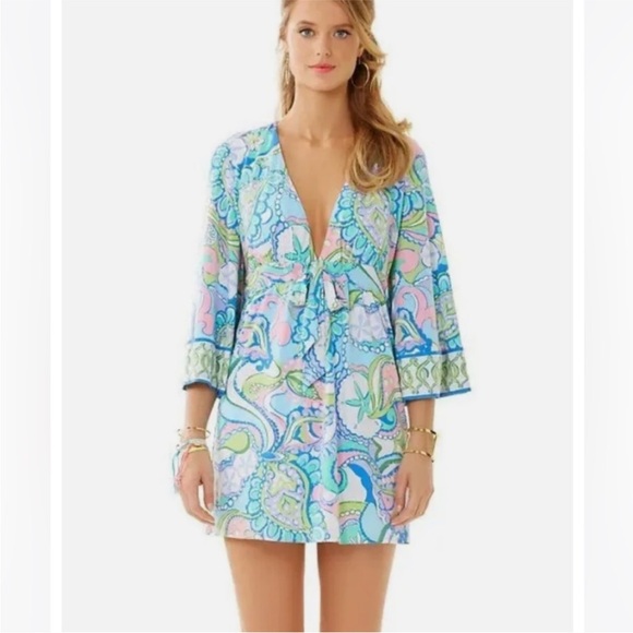 Lilly Pulitzer Dresses & Skirts - Lilly Pulitzer Tropez Tunic Dress SZ M Multi Conch Republic Engineered